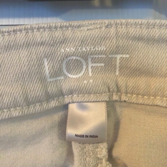 LOFT Tan Textured Skinny Jeans - Picture 3 of 4